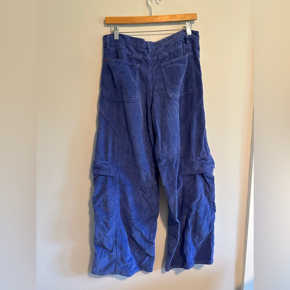 Urban Outfitters Y2K Baggy Skater Cargo Blue Corduroy Pants Womens 27 - Picture 5 of 5